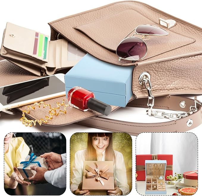 Bridesmaid Proposal Gifts Letter Cosmetic makeup bag bulk for Wedding Party Favors Bachelorette party decorations Toiletry Organizer Bag Makeup Case Gift (12, White&Dusty Blue)