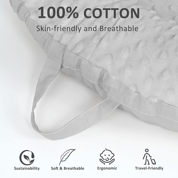 Baby Lounger – Soft & Breathable Newborn Nest for Infants 0-24 Months, Organic Cotton Baby Pillow for Tummy Time, Playtime & Travel, Newborn Babies Essential Gift