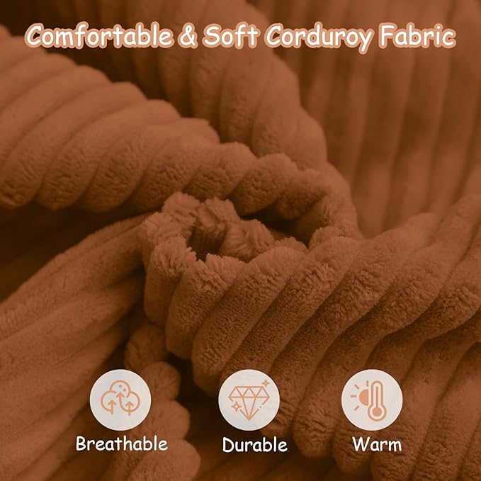 COMAX Kids Bean Bag Chair Turn into Beanbag Bed, Toddler Bean Chair Corduroy for Girl Boy Sleeping, Lazy Children Bean Bags with Filler, Convertible Child Floor Mattress, Orange