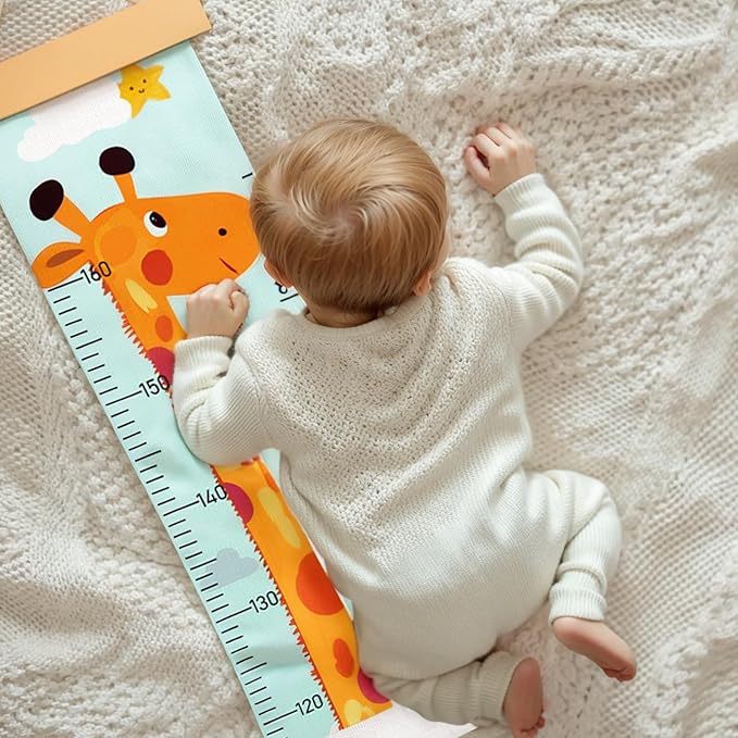 Customize Name Kids Height Chart for Wall, Giraffe Growth Chart for Wall, Kids Growth & Measuring Chart in Inches, Fun & Stylish Height Tracker for Children, Nursery Decor Essentials