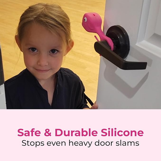 Baby Proofing Door Stopper, Door Pinch Guards Protect Child Fingers & PET Tails. Baby Safety Finger Protectors Prevent Pinch Injuries – Kids and Adults Love Whale Pinch Guard(Pink Pack of 2)