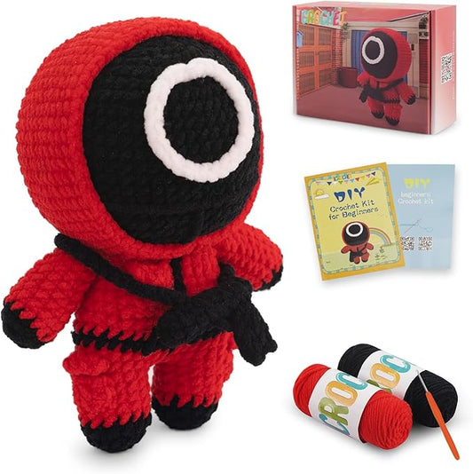 Crochet Kit for Beginners,Crochet Kit Amigurumi Crocheting Animals Kits with Step-by-Step Video Tutorials, Knitting Starter Pack for Adults and Kids