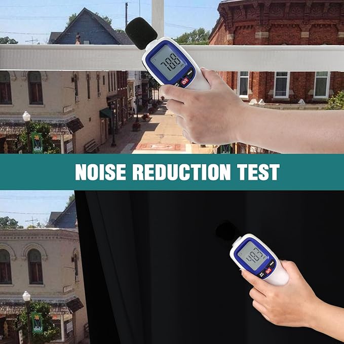 ChrisDowa 100% Blackout Curtains for Bedroom with Black Liner, 2 Thick Layers Total Blackout Thermal Insulated Grommet Small Window Curtains 2 Panels Set (Black, 42 x 54 Inch)