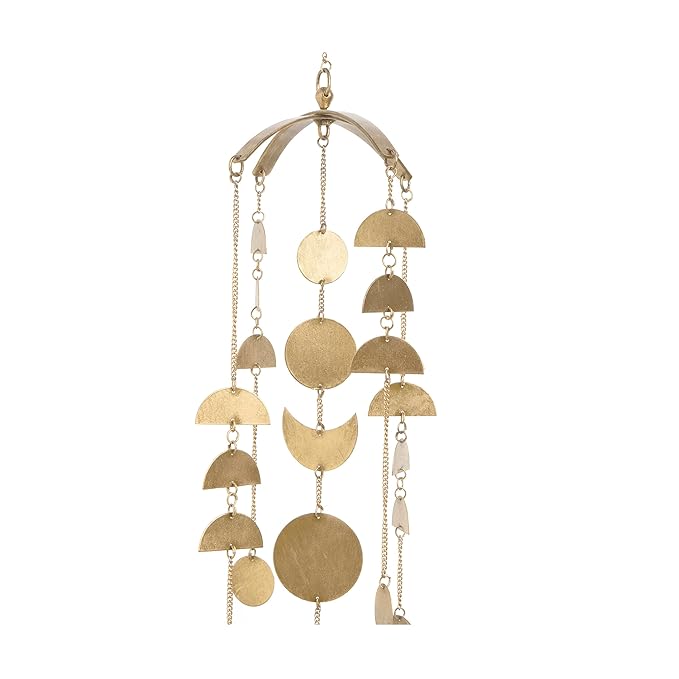 Crane Baby Brass-Finished Lunar Ceiling Hanging for Nursery, Lunar Nursery Decor for Boys and Girls, Ceiling Hanging for Kids Room, 6 X 6 X 36