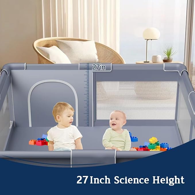 Baby Playpen 74x50 Inch, Playpen for Babies and Toddlers, Play Pen Pin Indoor Outdoor Baby Play Fence