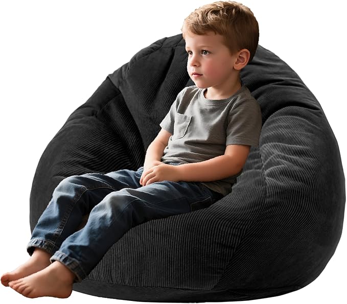 Bean Bag Chairs for Kids Chair Round Sofa Memory Foam Filling Reading Gaming Sofa for Living Room Bedroom