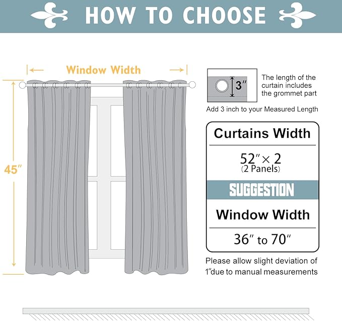 ChrisDowa 100% Blackout Curtains for Bedroom with Black Liner, 2 Thick Layers Total Blackout Thermal Insulated Grommet Window Curtains 2 Panels Set (Beige, 52 x 45 Inch)