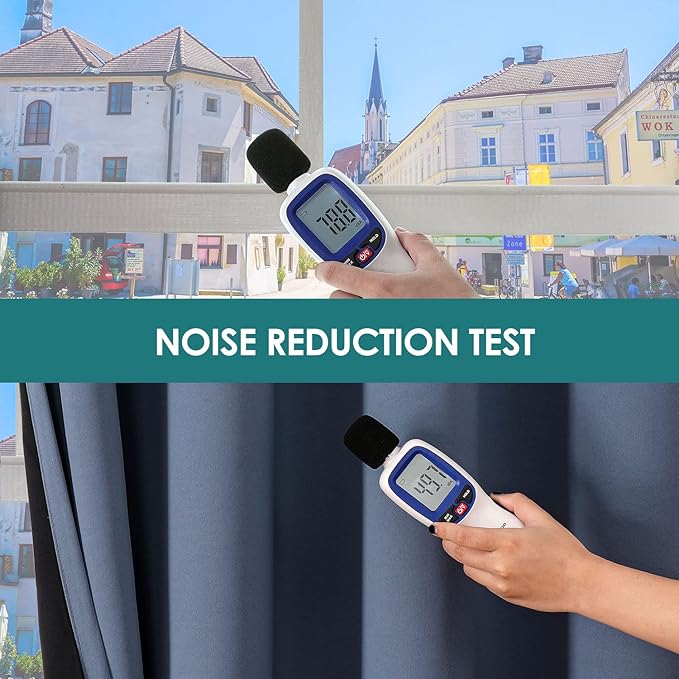 ChrisDowa 100% Blackout Curtains for Bedroom with Black Liner, 2 Thick Layers Total Blackout Thermal Insulated Grommet Window Curtains 2 Panels Set (Stone Blue, 52 x 72 Inch)