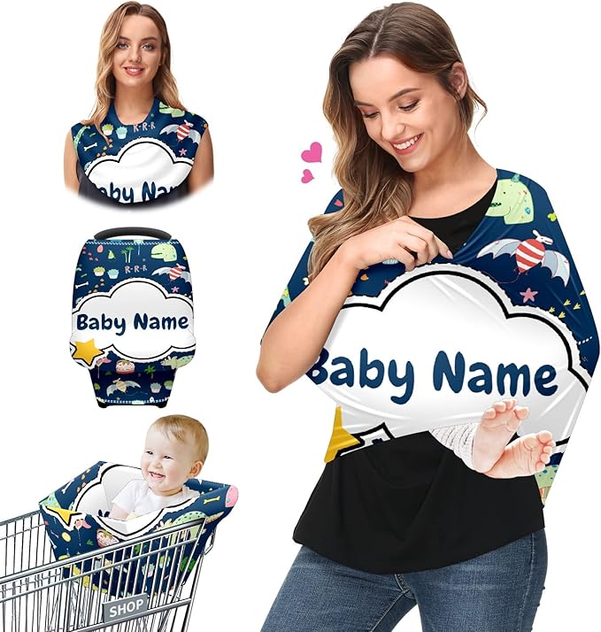 Baby Car Seat Stroller Cover Nursing Cover New Mom Breastfeeding Scarf Soft Stretchy Infant Carrier Cover Car Canopy Coverage