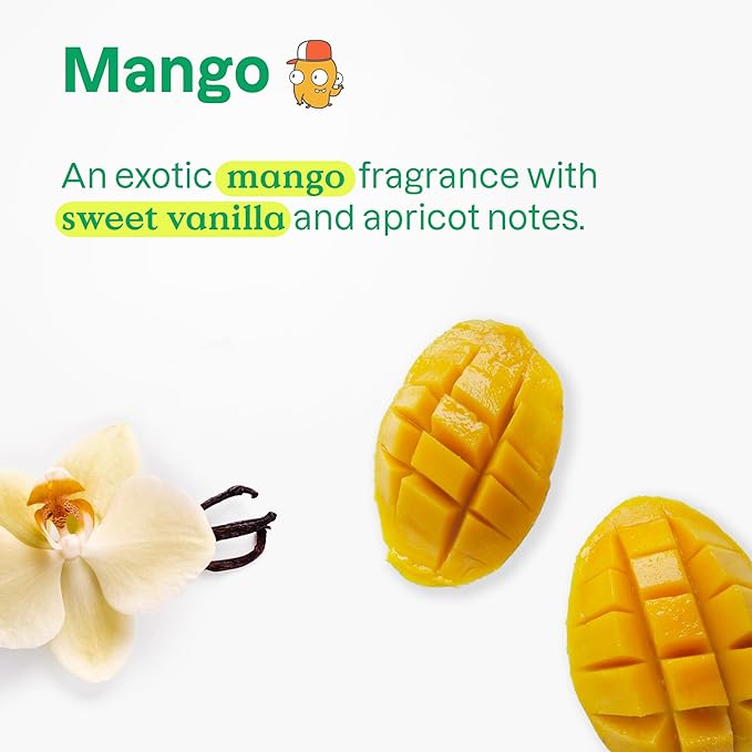 ATTITUDE Shampoo and Body Wash for Kids, EWG Verified Hair and Body Cleanser, Dermatologically Tested Soap, Plant and Mineral Based Bath Products, Vegan, Mango, 16 Fl Oz