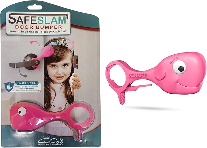 Baby Proofing Door Stopper, Door Pinch Guards Protect Child Fingers & PET Tails. Baby Safety Finger Protectors Prevent Pinch Injuries – Kids and Adults Love Whale Pinch Guard (Pink)