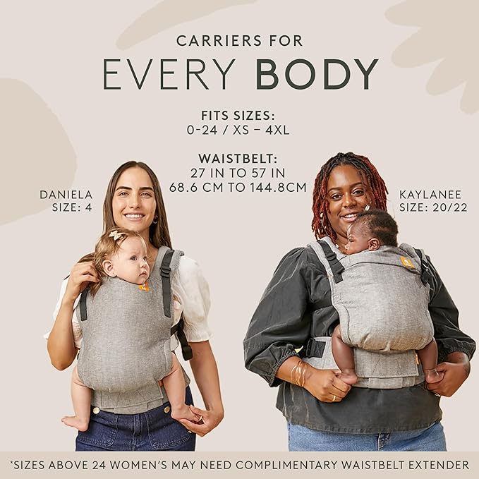 Baby Tula Cotton Free-to-Grow Baby Carrier - Adjustable, Comfortable, Newborn to Toddler Carrier - Ergonomic Fit for 7lbs to 45lbs - Back & Front Carry Options - Discover (Black/Stars)