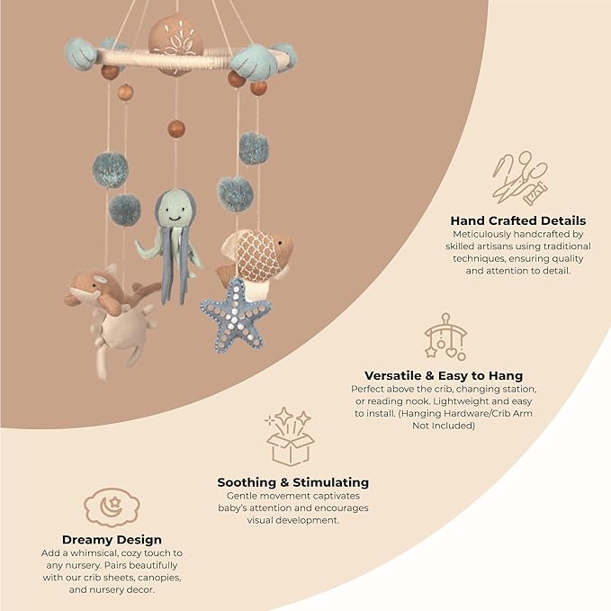 Crane Baby, Ocean Nursery Decor for Boys and Girls, Ceiling Hanging, 9" x 30", Whale Nursery Decor, Ceiling Hanging Decorations