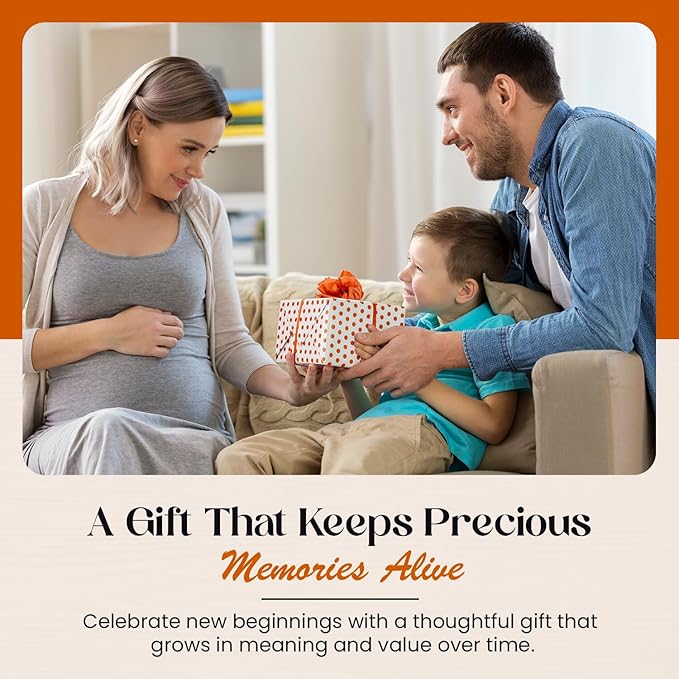 Brown Ultrasound Sonogram Picture Frame with Milestone Tracker – Elegant Wooden Keepsake for Expecting Parents – Nursery Décor Gift for New Moms – Countdown Tiles Included – 12" x 6" Design