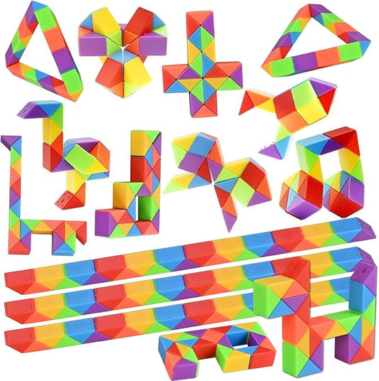 GOLDGE 80 Pack Mini Cube Puzzle Fidget Toys - Bulk Party Favors & Goodie Bag Stuffers for Kids, Travel Toys for Ages 4-8, Treasure Box Toys for Classroom, Birthday & Back to School Gifts (80)