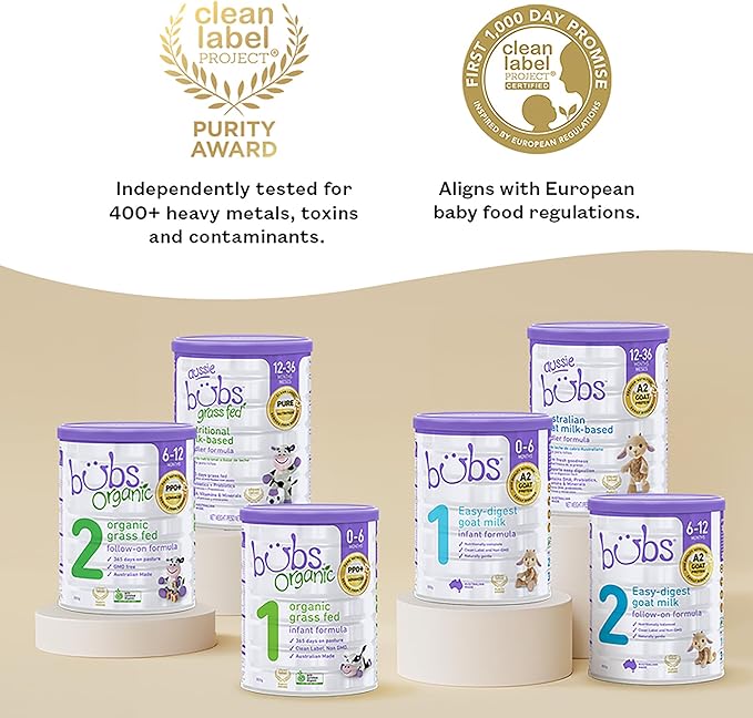 Bubs Goat Milk Infant Formula Stage 2, Infants 6-12 months, Made with Fresh Goat Milk, 14.1 oz
