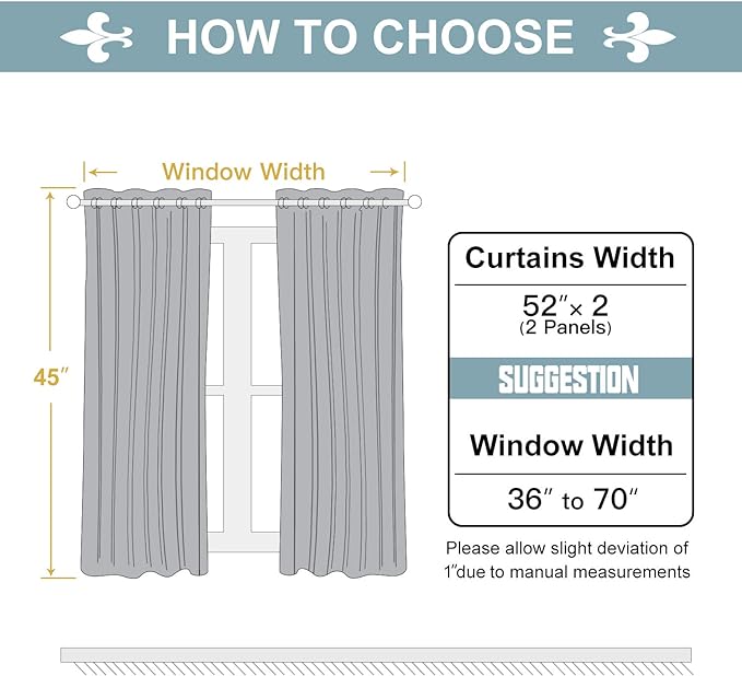 ChrisDowa 100% Blackout Curtains for Bedroom with Black Liner, 2 Thick Layers Total Blackout Thermal Insulated Grommet Window Curtains 2 Panels Set (Burgundy, 52 x 45 Inch)