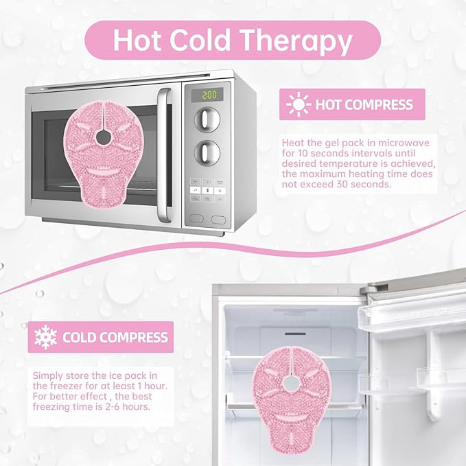 Breast Therapy Ice Packs Large Hot Cold Breast Pads, Nipple Cooling Gel Pads for Clogged Milk Duct Relief, Engorgement, Breast Augmentation Surgery, Breastfeeding Essentials for New Moms, 2 Pack