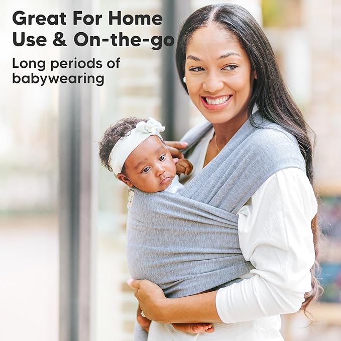 KeaBabies Baby Wrap Carrier - All in 1 Original Baby Carrier Newborn to Toddler Sling, Easy to Wear, Hands Free Bonding, Lightweight, Breathable Infant Wraps (Rainbow)