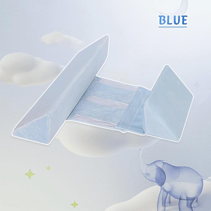 Baby Side Sleeper Weddge Breathable Pillow, Removable and Washable Breathable Bedding Set, Medium