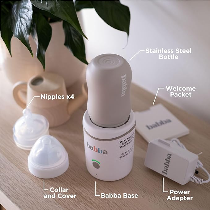 Babba Baby Bottle Cooler and Warmer - Both refrigerates and Fast Warming, Breast Milk Storage, Travel-Friendly and Portable, Smart app-Control, Perfect Temperature