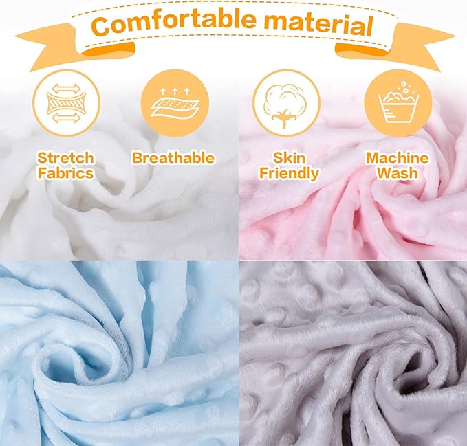 Custom Crib Bedding Set - Highland Cow Design Personalized Name Baby Nursery Bed 3 Pcs Set - Chic Soft Blanket with Dotted Backing, Sheet, Pillowcase for Newborn Girls Boys Gifts Color03