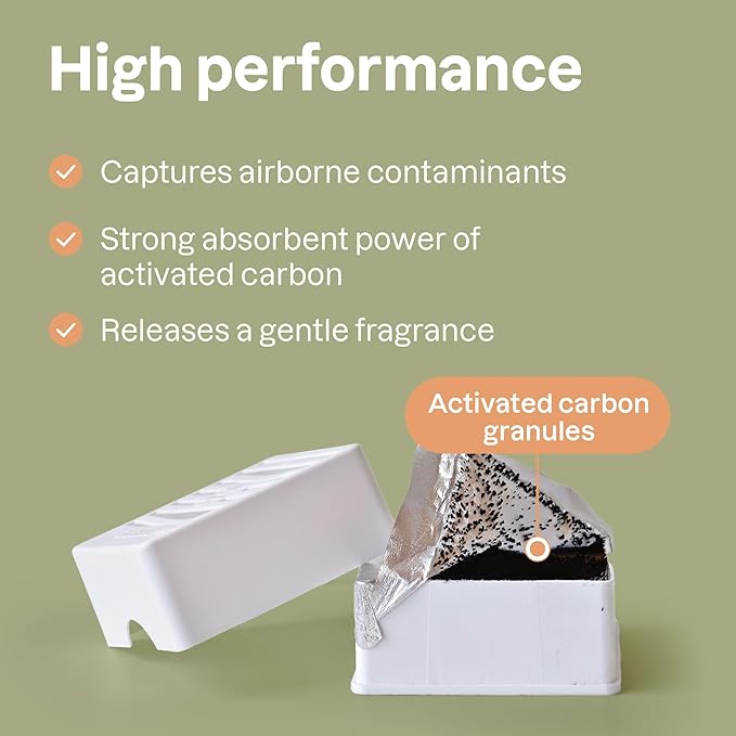 ATTITUDE Air Purifier with Activated Carbon Filter, Plant- and Mineral-Based Ingredients, Traps Pet Odors and Pollutants, Vegan and Cruelty-free, Lavender, 8 Ounces