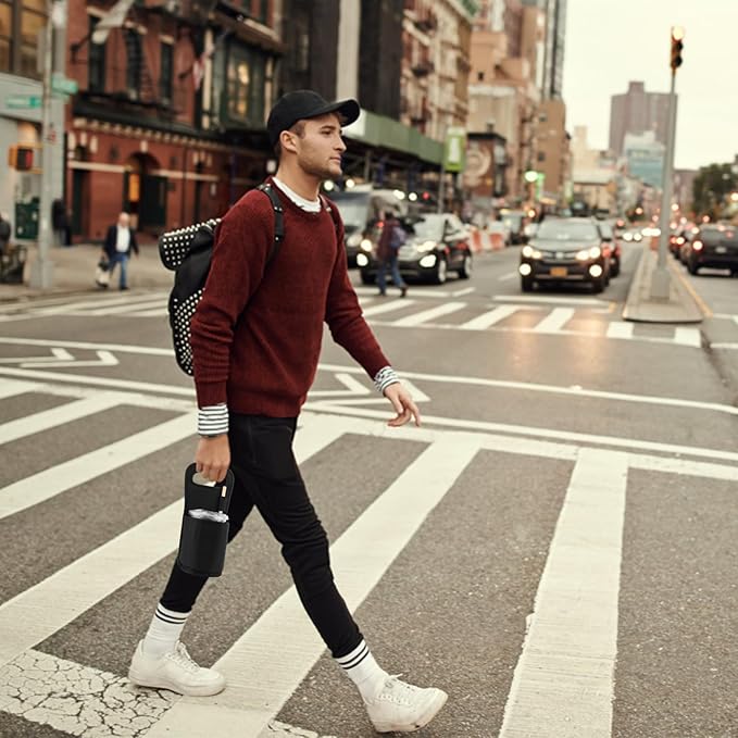 Beautyflier Drink Carrier with Handle for Delivery Reusable Insulated Coffee Cup Carrier Portable 2 Cup Holder with Handle Organizer Tote Bag for Hot & Cold Drinks