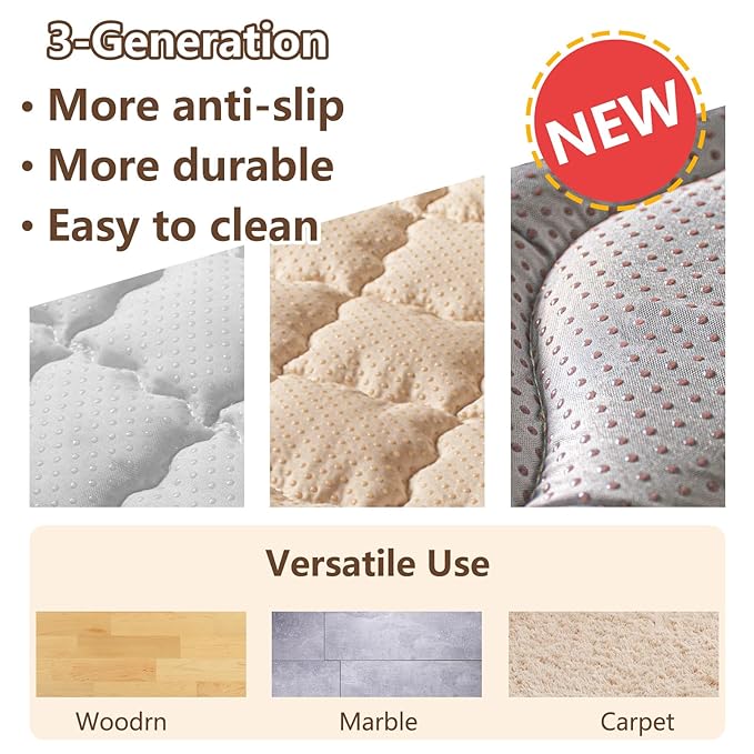 Baby Play Mat, 50x50 Playpen Mat with Super Soft Touch, Thick Activity Mat with Upgraded Anti-Slip Bottom, Machine Washable Crawling Mat for Floor & Picnic (Map)