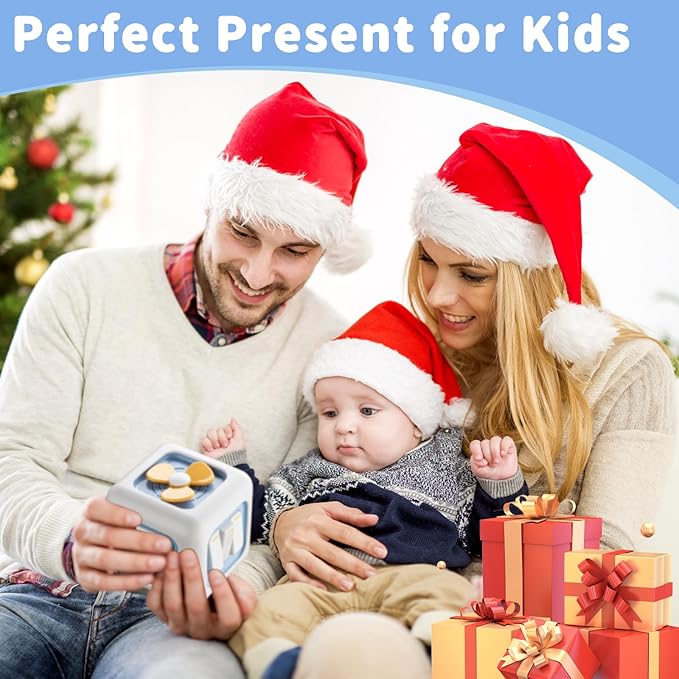 Busy Cube Toys for 1 Year Old, Montessori for 1+ Year Old, Travel Toys for Toddlers 1-3, Learning Fine Motor Skills| Birthday Gifts for 12 Months +