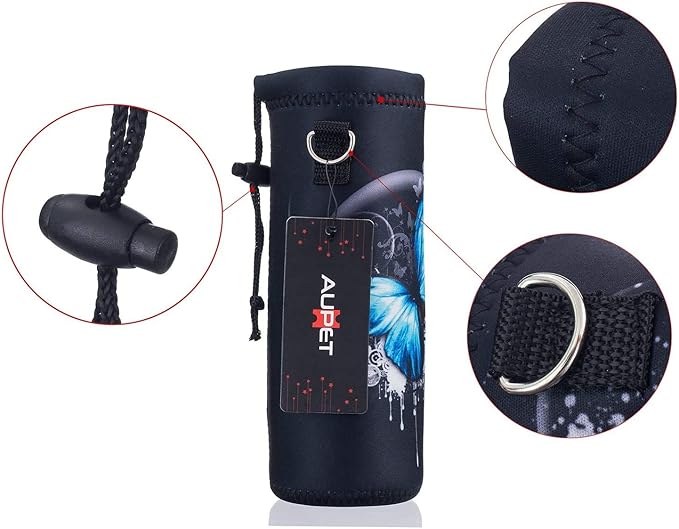 AUPET Water Bottle Bag Carrier,24oz/32oz Insulated Neoprene bottle Sling Holder Case Pouch Cover for 1000ML/750ML Bottles with Shoulder Strap for walking