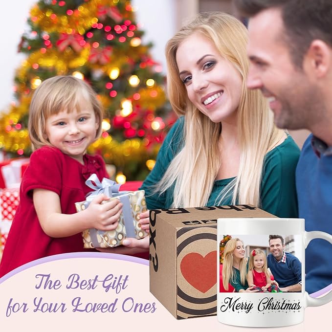 Custom Coffee Mug, Personalized Photo Text and Logo Ceramic Cup, Personalized Gifts for Dad Mom Girlfriend, Best Friend, Christmas Gifts, Party Favors Mug 11oz White Bulk Wholesale