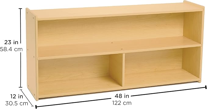 Children’s Factory Kids 2 Shelf Bookshelf Organizer, Classroom Bookshelf for Kids and Toddlers