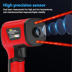 '-40℉~2912℉ MESTEK Infrared Thermometer Temperature Gun,50:1 Dual Laser High Temp Thermometer with Thermocouple Probe, Non-Contact Industrial Pyrometer for Engine, Kiln, Forging,Humidity Measurement