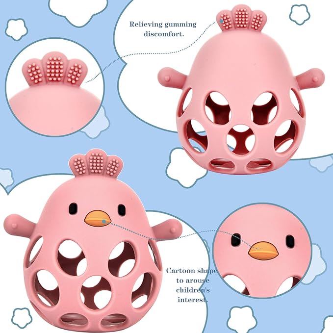 Baby Teething Toys, Teething Toys, Teethers for Babies 3-6 Months, Baby Chew Toys, BPA Free Teether Mitten with Soft Texture for Sensory Exploration and Itching Teething Relief