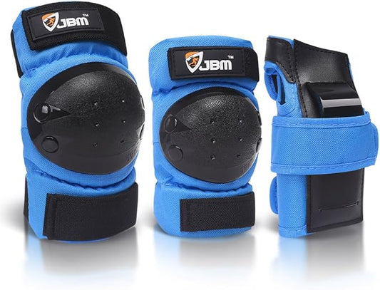 JBM Adult & Kids Knee Pads Elbow Pads and Wrist Guards for Inline Skating, Roller Skating, Skateboarding, Scootering
