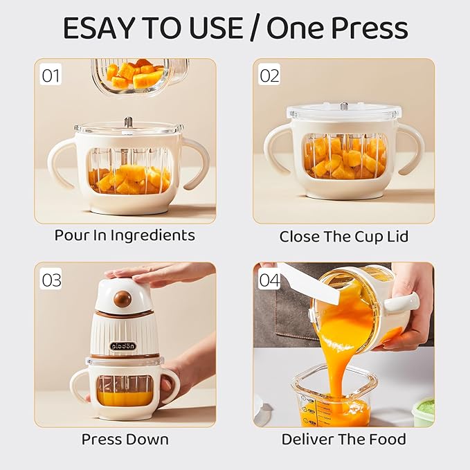 Baby Food Processor &Food Maker, A blender for vegetable fruit meat and rice paste a baby feeding tool