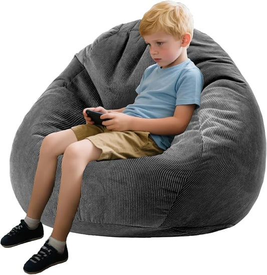 Bean Bag Chairs for Kids Chair Round Sofa Memory Foam Filling Reading Gaming Sofa for Living Room Bedroom
