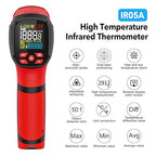 '-40℉~2912℉ MESTEK Infrared Thermometer Temperature Gun,50:1 Dual Laser High Temp Thermometer with Thermocouple Probe, Non-Contact Industrial Pyrometer for Engine, Kiln, Forging,Humidity Measurement