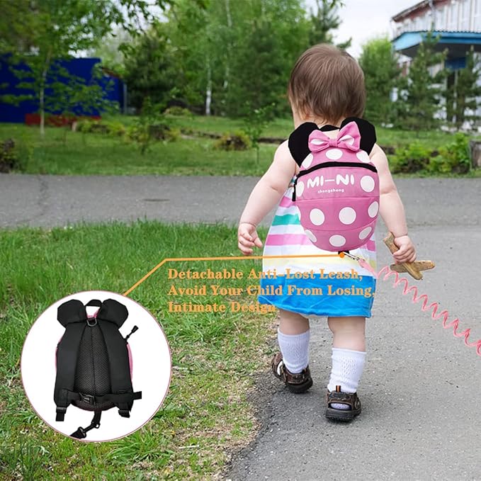 CZSYZCZS Toddlers Leash + Anti Lost Wrist Link Child Kids Safety Harness Kids Walking Wristband Assistant Strap Belt (pink)