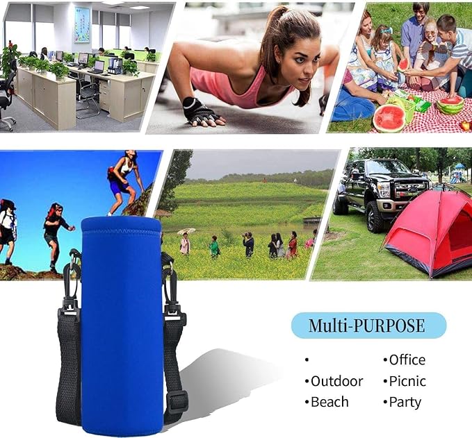 AUPET Water Bottle Bag Carrier,24oz/32oz Insulated Neoprene bottle Sling Holder Case Pouch Cover for 1000ML/750ML Bottles with Shoulder Strap for walking