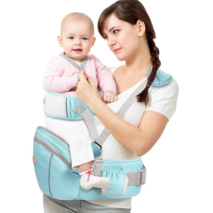 Baby Hip Seat Carrier, Ergonomic Waist Stool for Child Infant with Adjustable Strap Pocket Soft Base, Baby Hip Carrier for Newborns & Toddlers