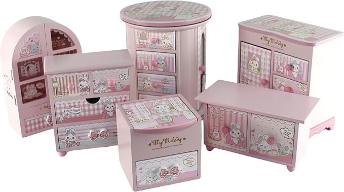 Children Jewelry Box for girls Pink Cute bunny girls jewelry box Little girl birthday christmas Gift kids jewelry box Organizer