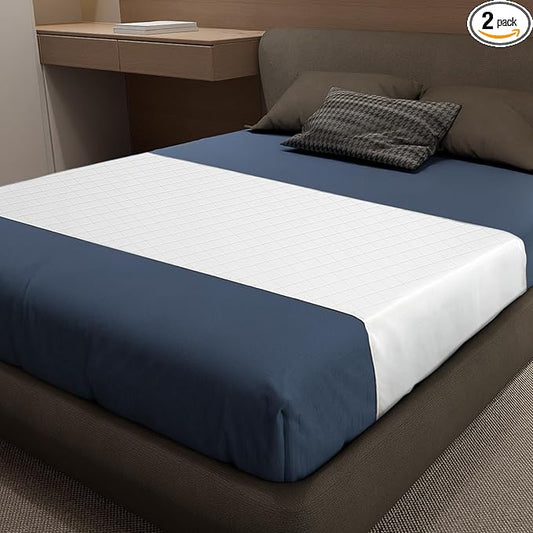 Bed Pads Washable Waterproof, Full (54" x 36", Pack of 2) Incontinence Bed Pads & Pee Pads, Perfect for Kids, Adults and Elderly