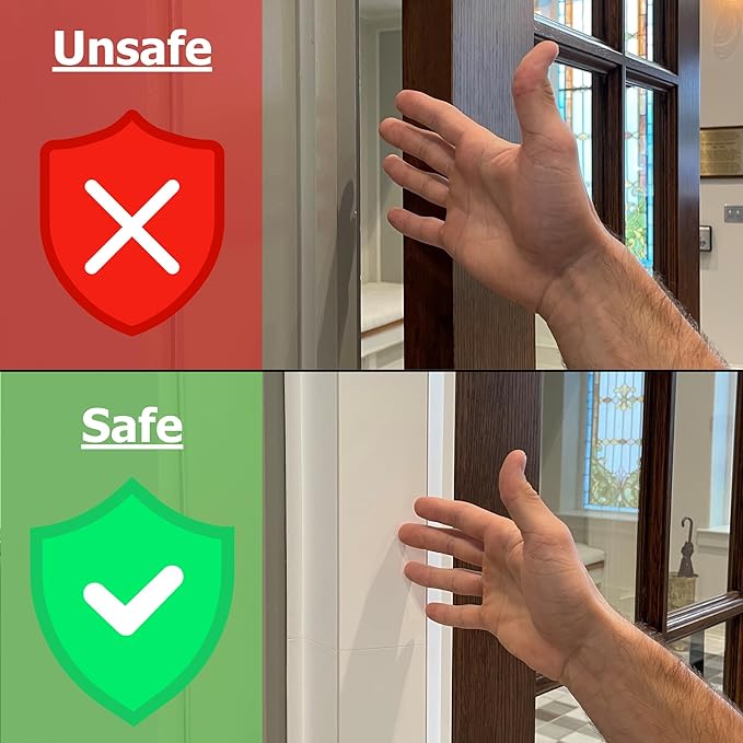 Cardinal Gates PinchNot 90 Degree Door Pinch Guard for Kids Safety-Door Hinge Protector for Babies-CSP23-Door Finger Pinch Shield Single for Front of Door-Child Proof Jamb-Made in USA