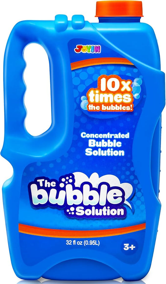 JOYIN 32 OZ Concentrated Bubble Solution for Bubble Machines (Up to 2.5 Gallons), Concentrated Solution Refills for Machine, Wands, Blower, Easter, Kids, Parties
