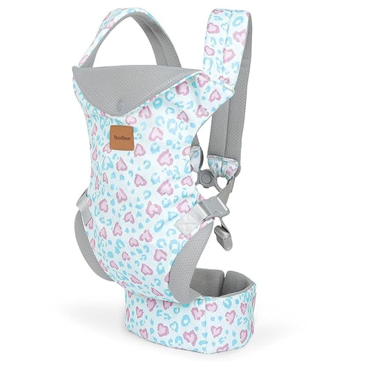 Baby Carrier Newborn to Toddler, Ergonomic Adjustable Toddler Carriers for 7-66 Lbs, Cozy Lightweight Infant Carrier with Neck Support, Baby Holder Carrier with Lumbar Support for Mom Dad