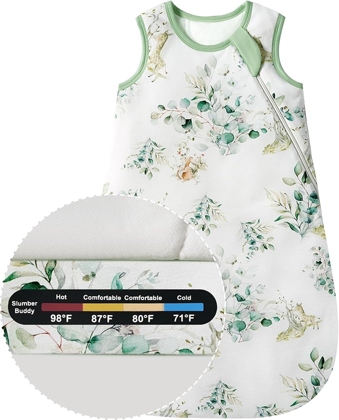 Baby Bamboo Sleep Sack, 70% Rayon Made from Bamboo 30% Cotton 1.0 TOG Infant Wearable Blanket