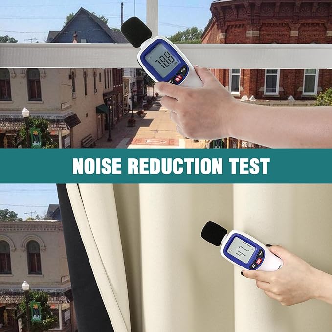 ChrisDowa 100% Blackout Curtains 54 inch Long for Bedroom with Black Liner, 2 Thick Layers Total Blackout Thermal Insulated Grommet Window Curtains 2 Panels Set (Light Beige, 42 x 54 Inch)