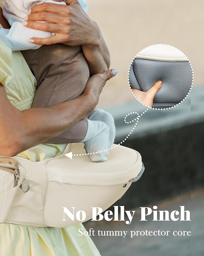 Baby Carrier, Baby Holder Carrier Newborn to Toddler - Ergonomic, Cozy and Breathable Baby Carrier with Hip seat for 7-50lbs